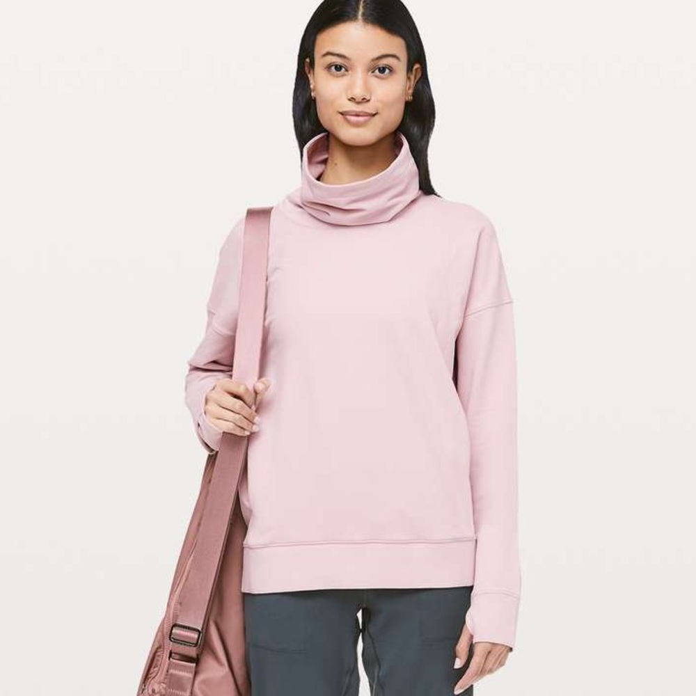 Lululemon Go Forward Cowl Neck Sweater Porcelain Pink - Women’s 4.